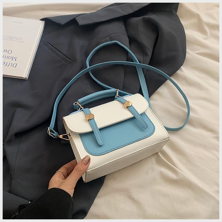 Chic Pu Leather Small Square Bag For Women Trendy Street Style Handbag 2024