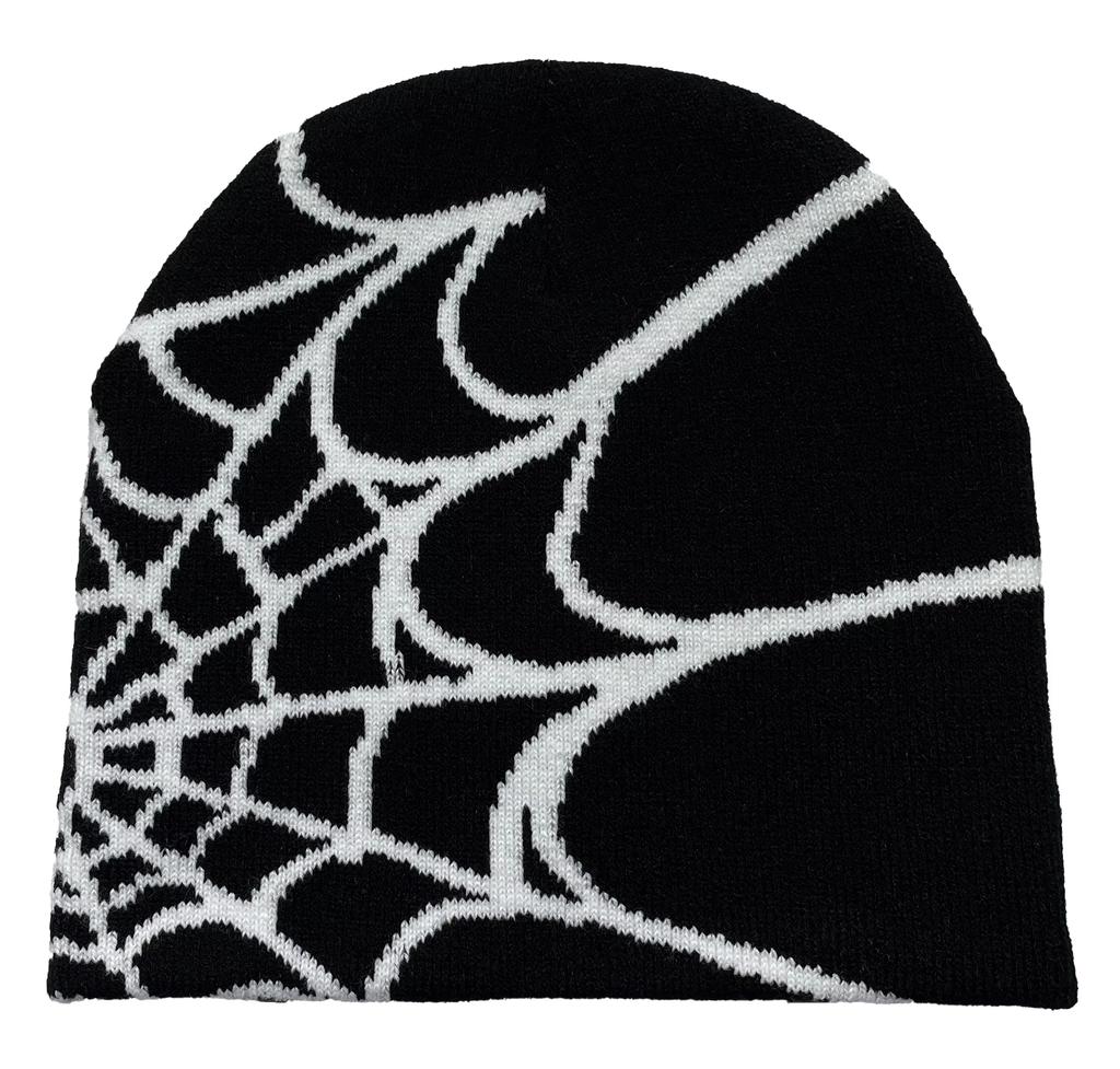 Gothic Style Spider Pattern Knitted Hat, Women'S Winter Warm Beanie, Men'S Casual Hat, Outdoor Knitted Hat