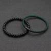 Economic 2Pcs Matching Bracelet Set Unisex 6mm Onyx Stone Braclet 4mm Cord Chain Braslet Paired Couple Brazalete Pulseira Joias