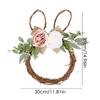 Easter Bunny Wreath Artificial Rabbit Shape Flower Ornament Easter Rabbit Wreath For Outdoor Indoor Home Window Wall Living Room