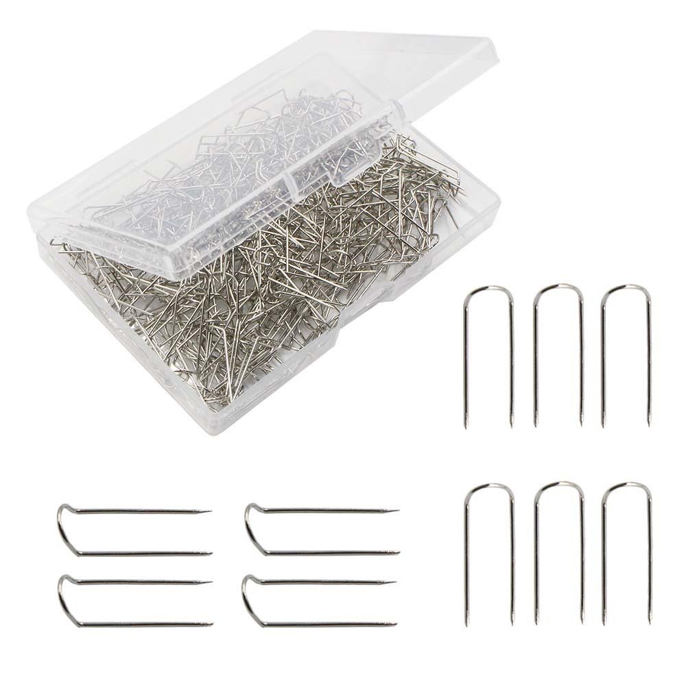 Gold U-Shaped Quilting Positioning Pin, 17/23mm, Fixed Insert for Wood Board. 50 pieces per box