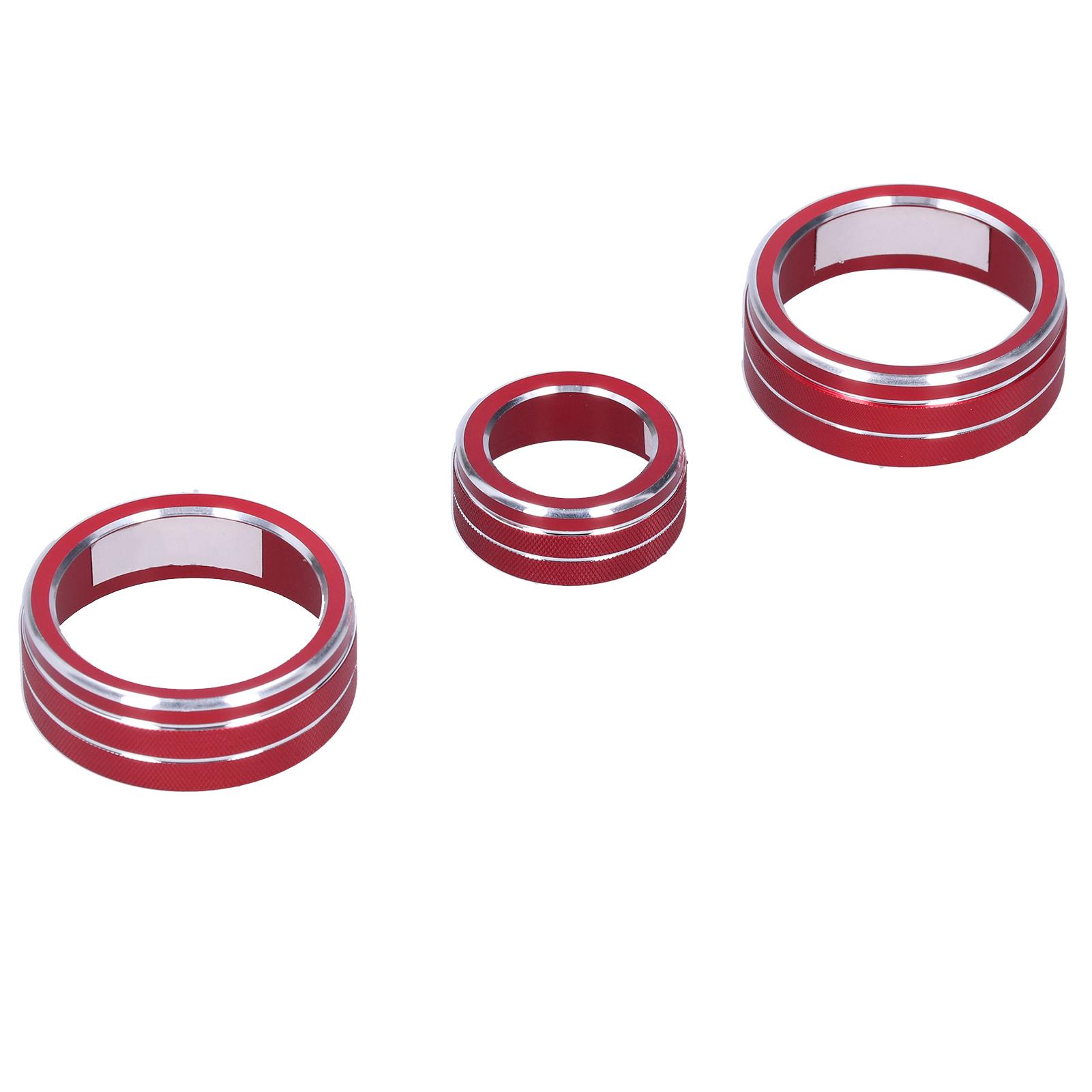 

3pcs Car Air Conditioning Audio Switch Knob Decorative Cover Ring Modification Fit for Forester XV 2019‑2021