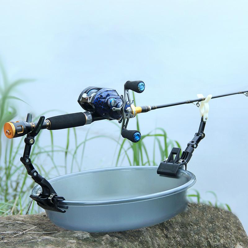 1pc Fishing Bracket Bridge Raft Fishing Rod Rack Non-Slip Reinforced Pole Bracket Rear Hanging Fishing Supplies Accessories