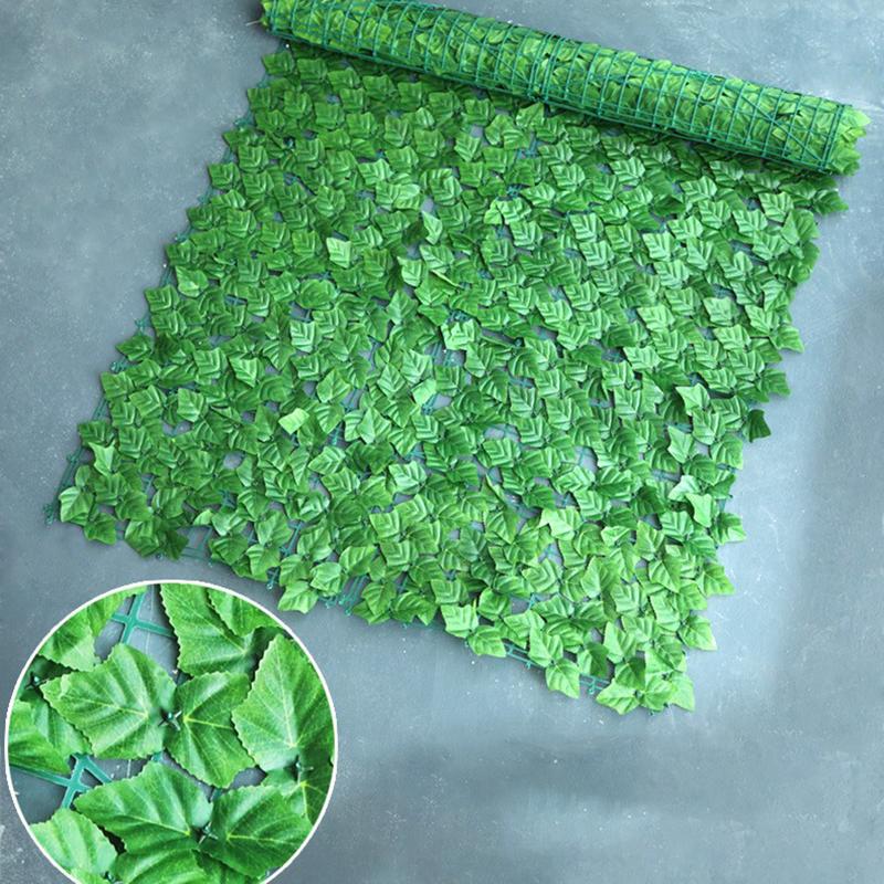 

0.5mx0.5m Colored Grape Leaf Artificial Hedge Privacy Fence Garden Balcony Patio Decor A