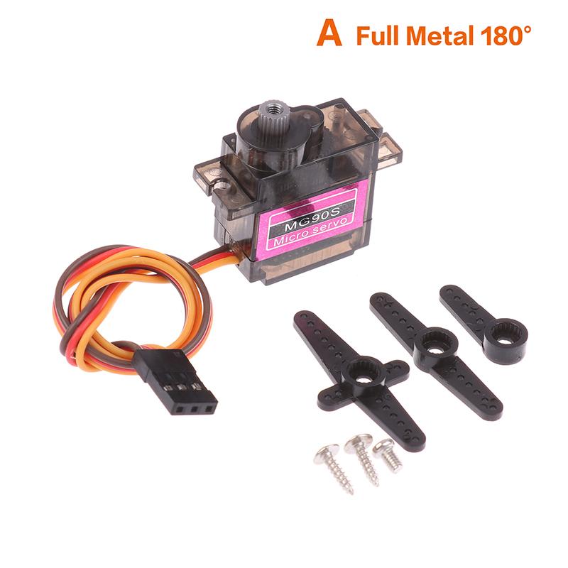 1Pc 180° 360° Micro Metal Gear High Speed Servo For RC Plane Helicopter Boat Car Mini Servos Kids Toy Accessory