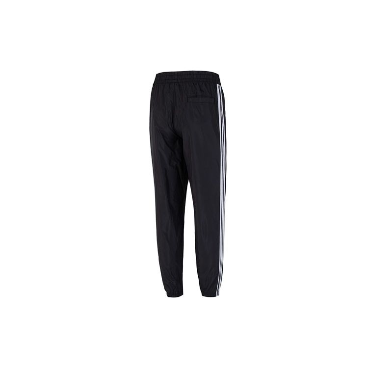 Adidas Neo Striped Logo Cuffed Casual Sports Pants Men Bottoms Black HN1824
