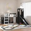 VidaXL Bunk Bed Without Mattress with Slide White Black 90x200 Cm 3284191