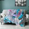 1PC Alien Stage Patterned Flannel Blanket Suitable For All Seasons For Home Decor Warmth And Comfort Gifts Holiday Present