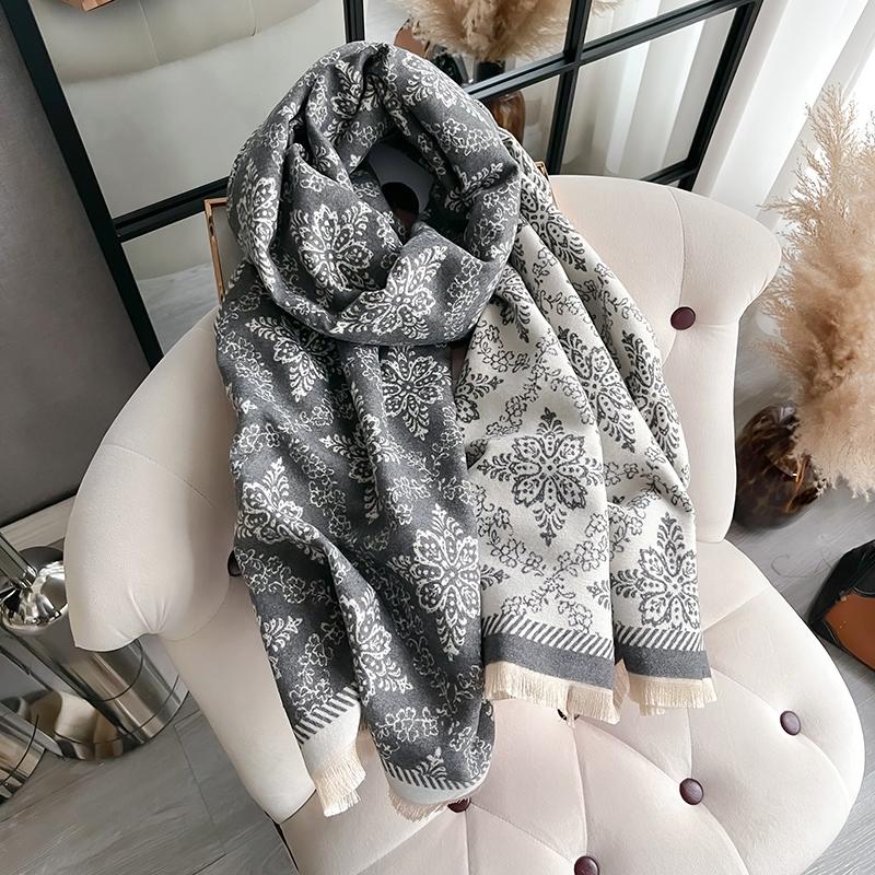 New  Winter Cashmere Scarf For Women Shawl Wrap Female Pashmina  Poncho Thick Blanket Warm Bufanda Echarpe Femme