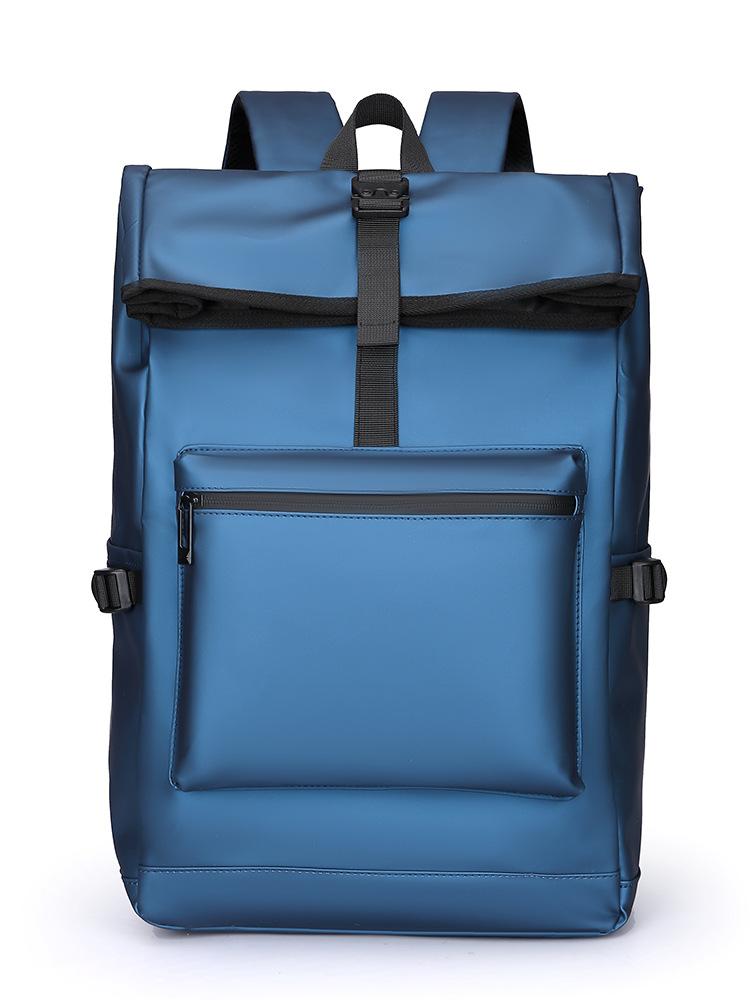

Уличный мужской рюкзак с защитой от брызг, дорожный рюкзак большой емкости из искусственной кожи, рюкзак для отдыха и компьютера, студенческая сумка синий