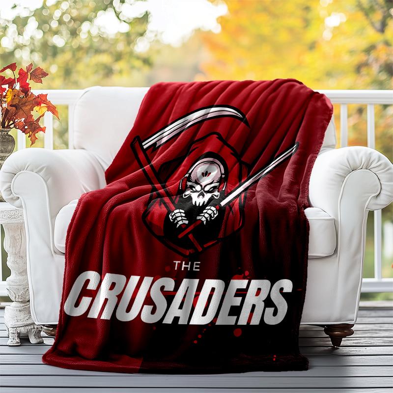 Crusader Flannel Blanket Soft All-Season Throw, Design for Camping, Car Travel, Hiking Sofa, Bed, Office Perfect Gift for Parties