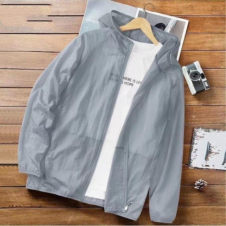 Summer Sun Protection Clothing for Men and Women Ice Feeling Light and Breathable Ice Silk Large Size Men's Sun Protection Clothing Jacket