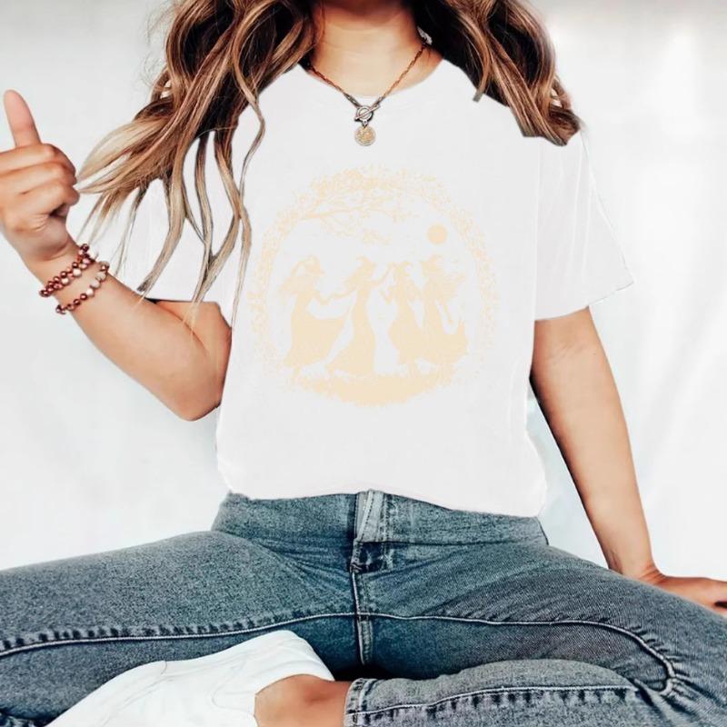 Women's Summer New Fashion Short-sleeved Halloween Printing Trend T-shirt Tops