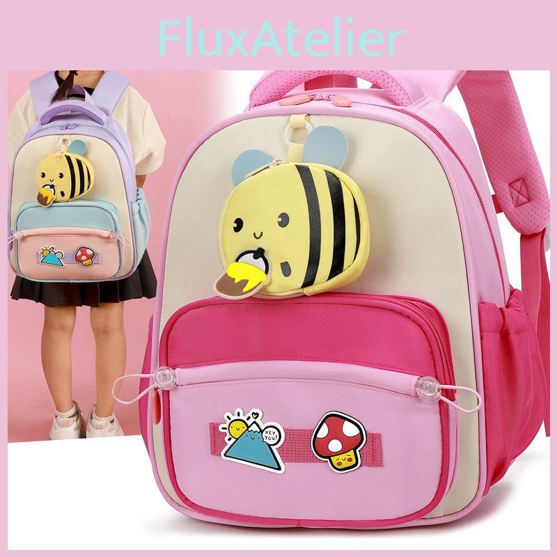 Kids Bag School With Cartoon Bee Design And Lightweight Nylon Preschool For