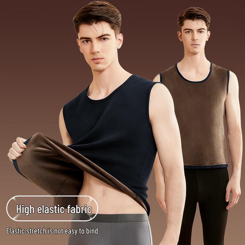 Langsha Men's Thickened Thermal Fleece Vest