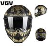 3C Certified Full Face Motorcycle Helmet Men Women Breathable UV Protection Retro Style