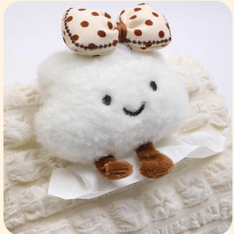 New Cute Cartoon Bow Cloud Car Tissue Box Hanging Napkin Holder for Car Back Seat Headrest Armrest Paper Organizer Storage