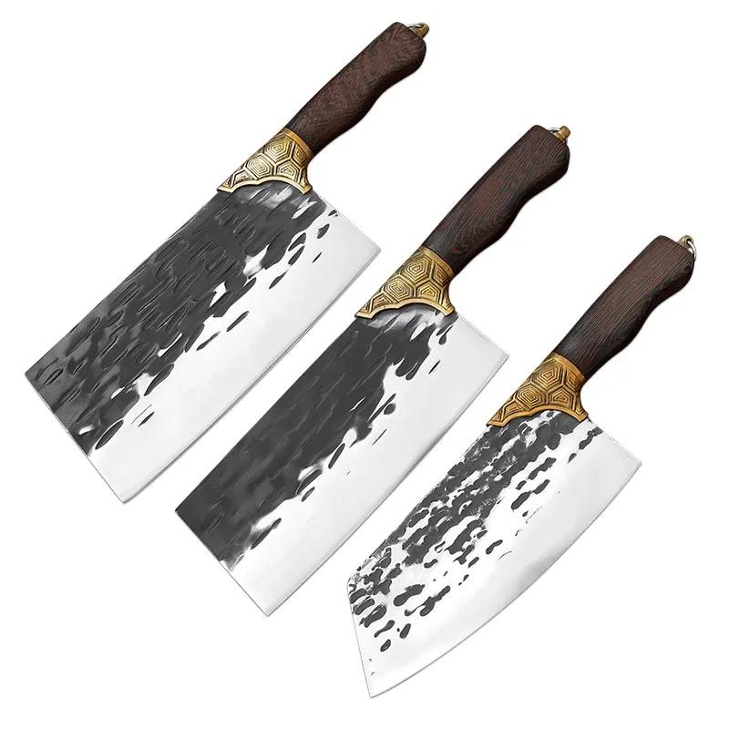 Heavy Duty Chinese Knife Hand Forged Steel Kitchen Knives Chopping Vegetable Cleaver Meat Butcher Boning Utility Knife Chef Tool