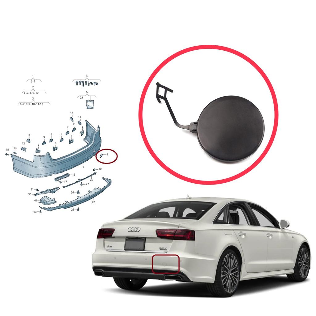 ESP1149 Rear Tow Hitch Eye Hook Cover Cap for  A6 S6 C7 Avant Quattro A6L 4G5807441B