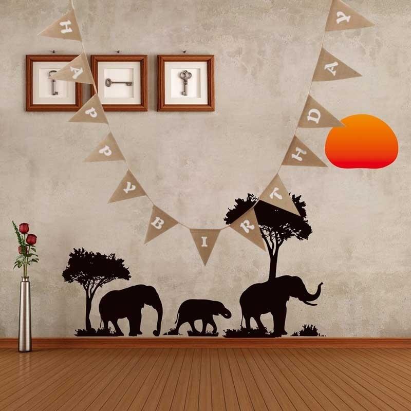 New Vintage Burlap HAPPY BIRTHDAY Banner Party Bunting Decor Garland 13 Flags 16*13cm Brown Burlap + Whi