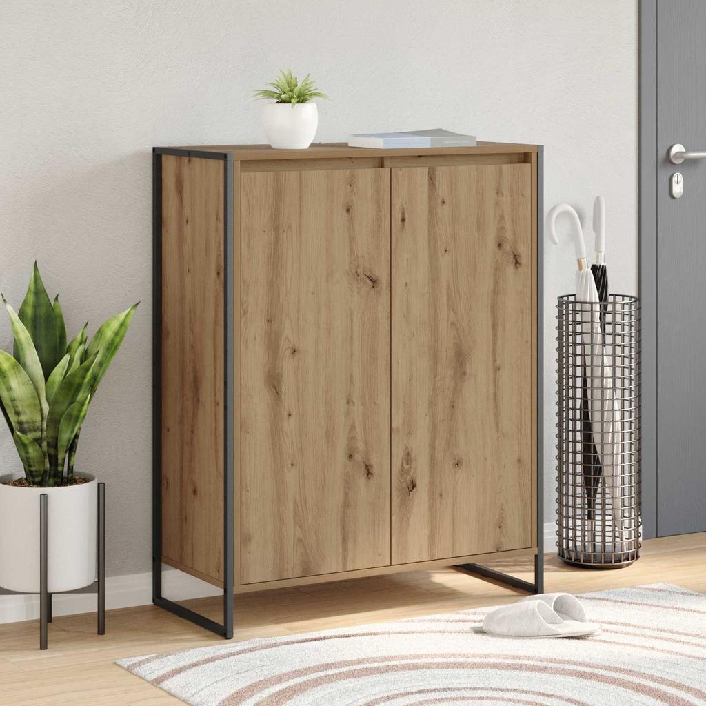 Shoe Cabinet Artisan Oak 79 x 36 x 100 cm Engineered Wood