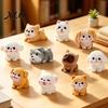 Mini Resin Animal Figurines 2Pcs Dog Figurines, Cute Puppy Miniature Figures, Small Sand Table Scene Props Ornaments for Micro Landscape, DIY Crafts,