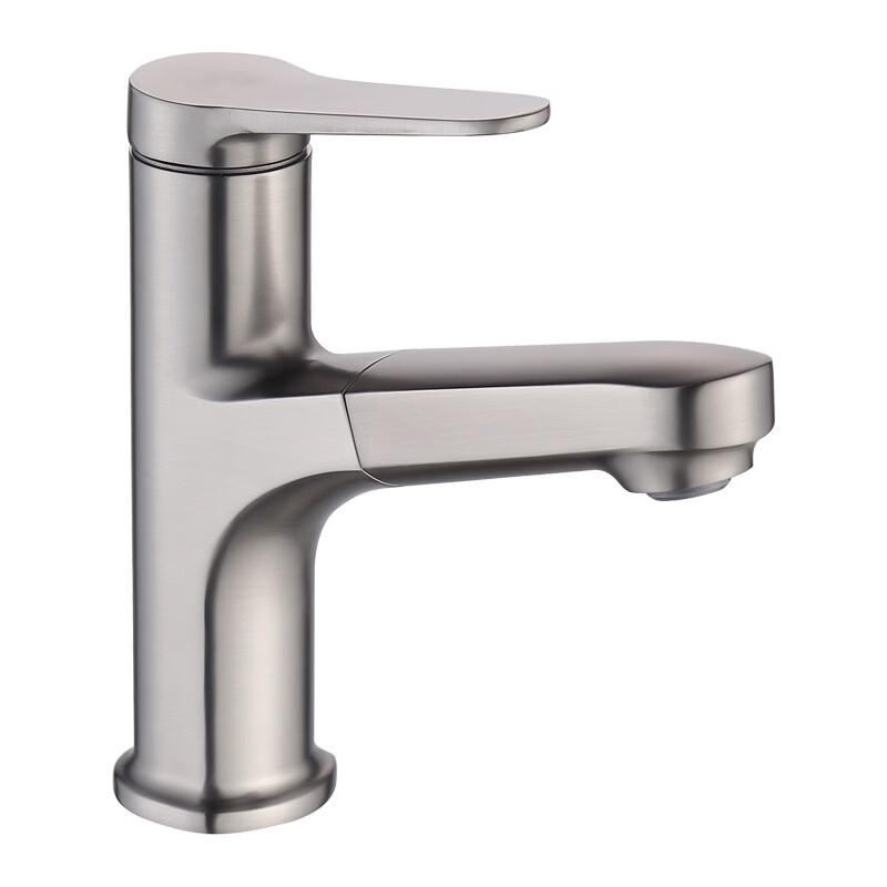 TLXT Matte White Pull-Out Rotatable Washbasin Faucet