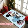 [1pc Minnie Mouse Flowers Butterflies Carpet] Custom Name Area Rug for Home and Game Room Use, Soft Indoor Sofa Chair Mat