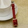 New Women Dress Watches Square Ladies Quartz Bracelet Watch Simple Rose Leather Strap Female Watches Girl's Gift