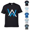 Luxurious Alan Walker Faded Cotton T-shirt With Classic O-neck For Men In Every Season