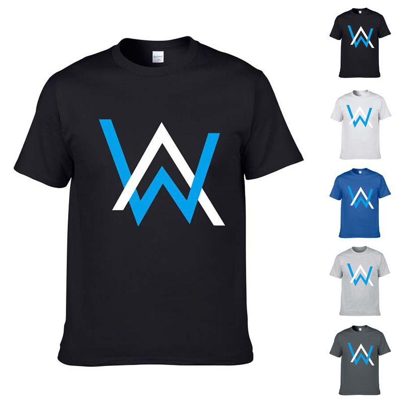 Luxurious Alan Walker Faded Cotton T-shirt With Classic O-neck For Men In Every Season