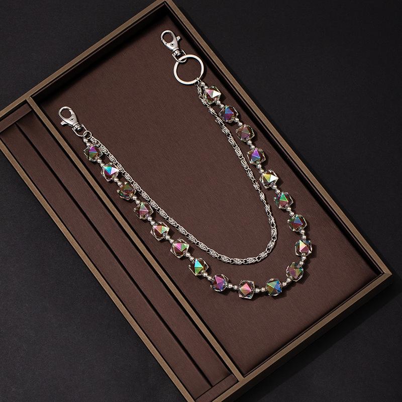 Color Dopamine Candy Color Waist Chain Macaron Color Pants Chain Trend Hip Hop Style Jeans Hanging Chain