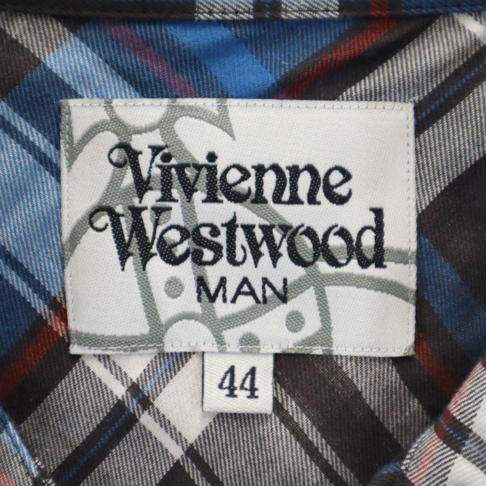 Vivienne WestwoodMAN Made In Japan Long Sleeve Check Shirt 44 Blue Other Men's Used
