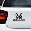 Autoaufkleber Pfoten hoch Französische Bulldogge Frenchie Bully Hund Dekoration Vinyl Aufkleber Reflektierend Laser 3D Autoaufkleber Auto Styling
