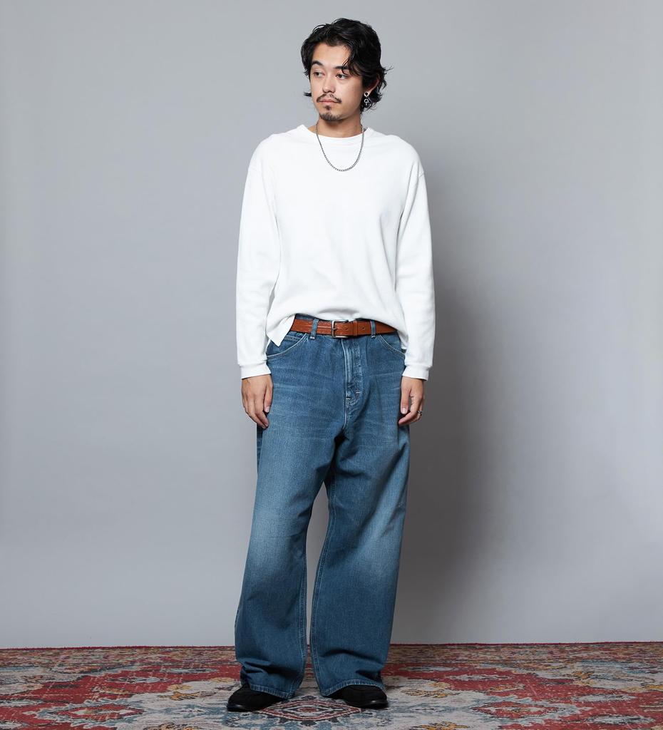 Lee 101 101-Z WIDE denim pants mid blue LL PlusLong