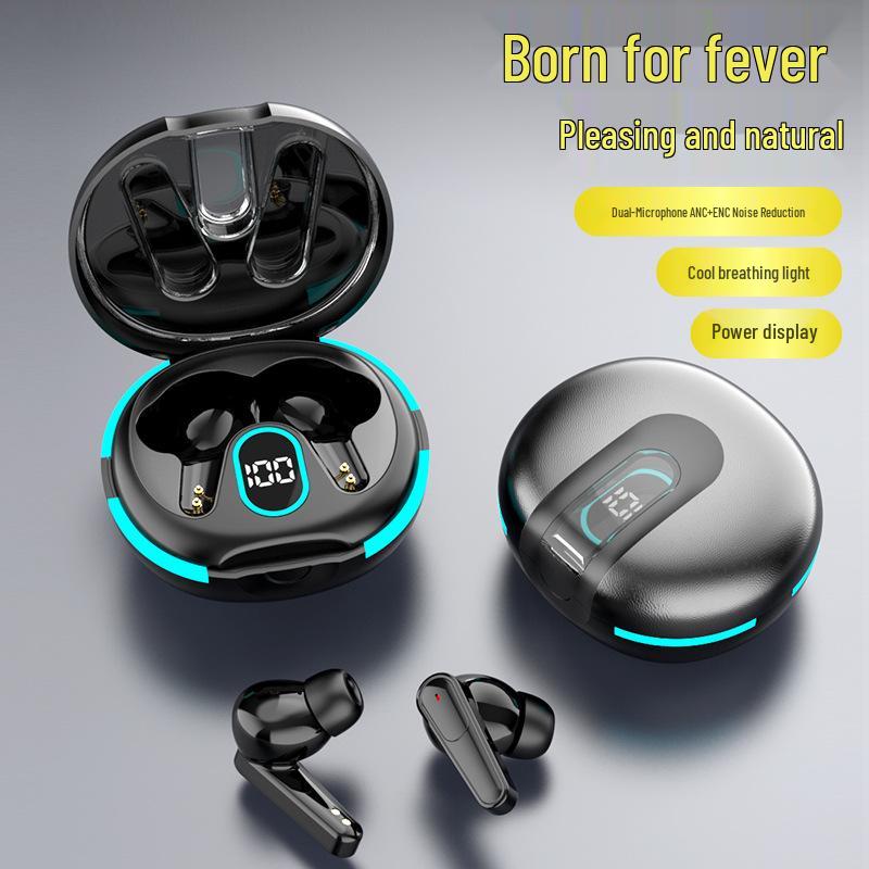 Wireless Bluetooth Noise-Cancelling TWS Sports Earphones with Dual Microphones and Ultra-Long Battery Life.