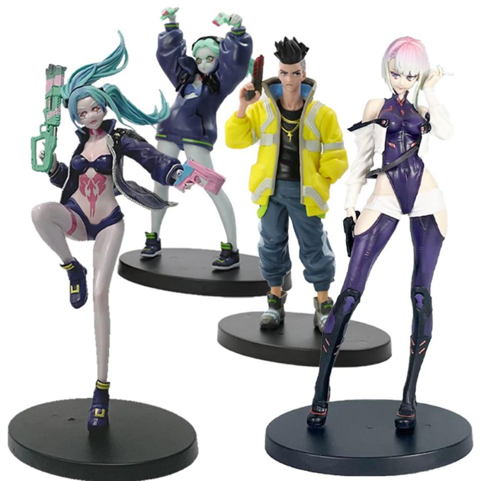 23cm Anime Cyberpunk Lucy coole Figur Fußmodell Spielzeug Geschenk Sammlung Rebecca Figur Action Kuchen Dekoration Geburtstagsgeschenk