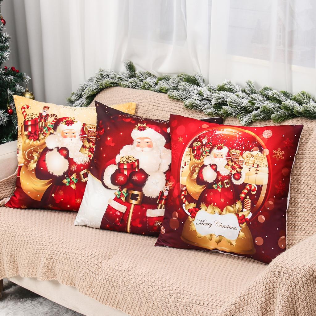 2022 Cartoon Christmas Style Collection Cushion Cover Printed Pillow Living Room Decorative Pillowcase Pillowcase Aesthetics