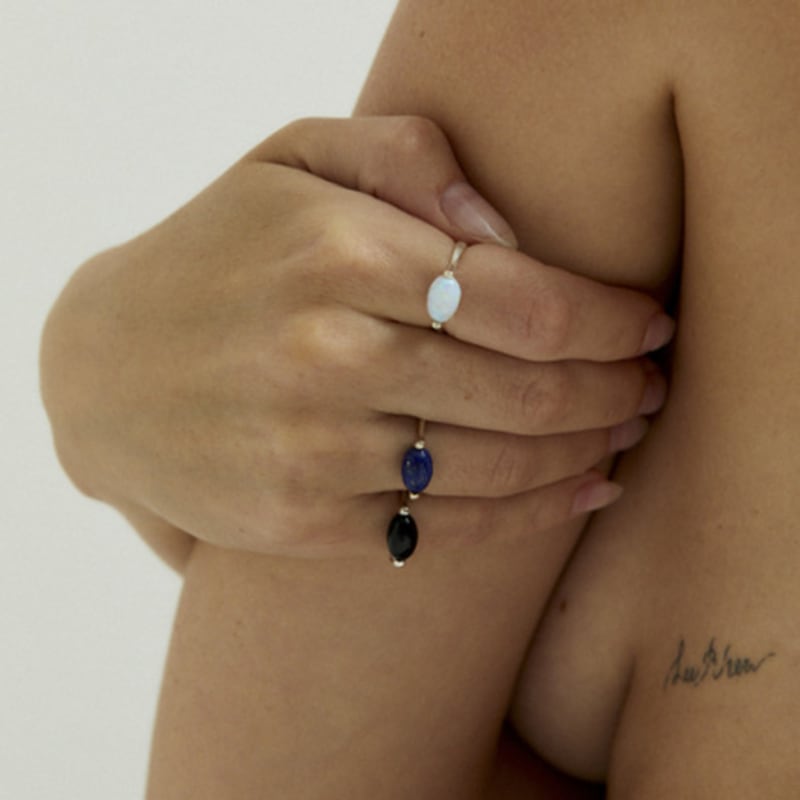 

AT THE POOL Colorful Rice Ring onyx