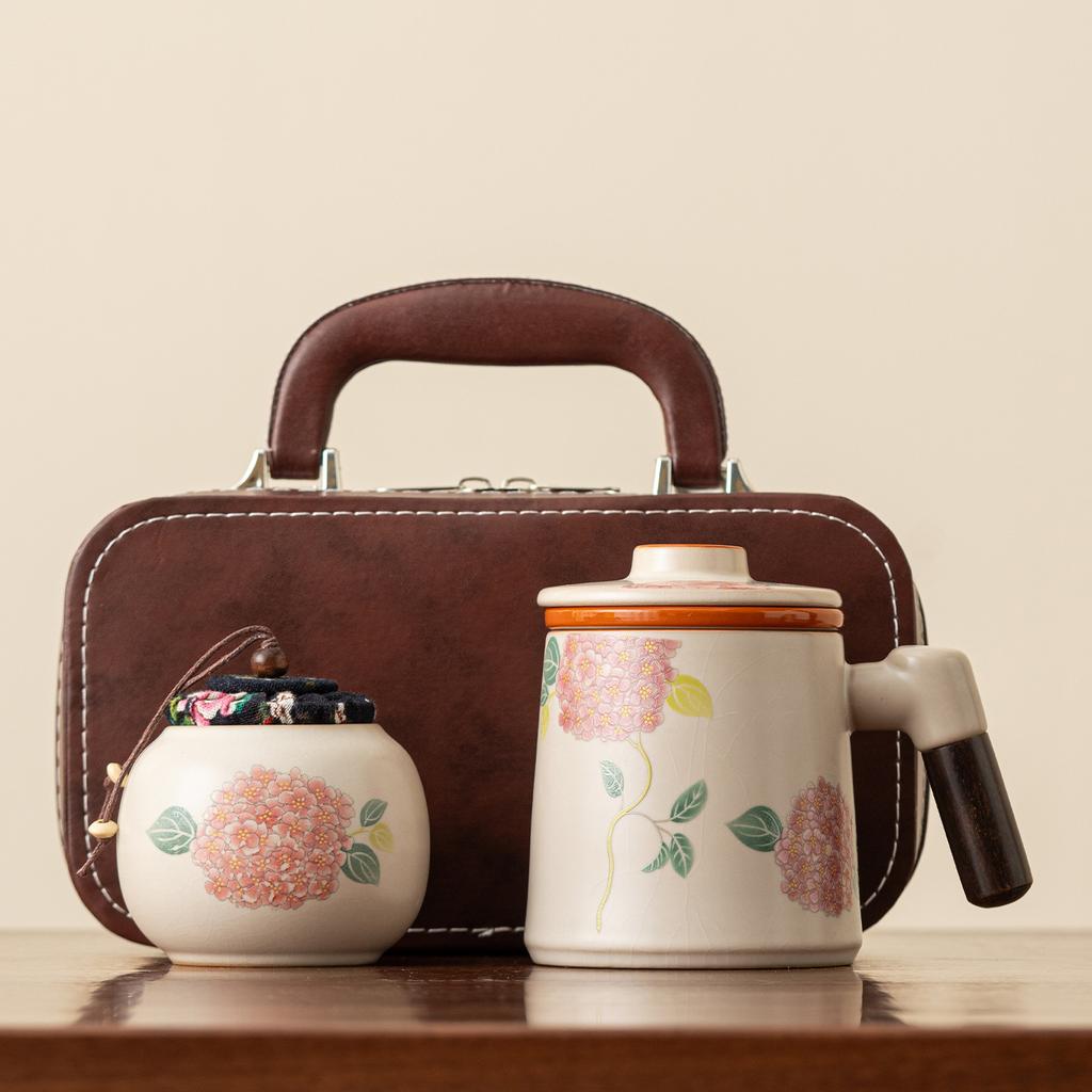 High-grade Ru kiln teacup new home office cup tea separation personal special ceramic with lid mug