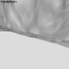 INCERUN Summer Men's Hollow Out Sleeveless Sheer Mesh Tank Tops