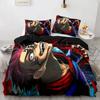 Set lenjerie de pat Anime Jujutsu Kaisen Satoru Gojo Băieți Fete Dimensiune Twin Queen Față de pilotă Față de pernă Pat Copii Adulți Textile pentru casă Instrument textil
