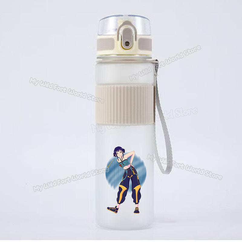 550ml KPop Demon Hunters Kids Sports Water Bottle Rumi Mira Zoey Girl Straw Drink Cup Huntrix Cute Cartoon Bottle Birthday Durable Gift