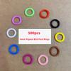 500pcs 8mm Pigeon Foot Rubber Ring Colorful Elastic Identification Rings for Carrier Pigeon Racing Pigeons Bird Appliances