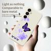 For Samsung Galaxy A17 5G Case Purple Butterfly Pattern Printing Straight Edge TPU Phone Back Cover