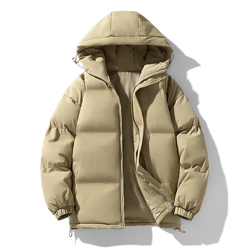 Solid Color Versatile Cotton Jacket for Women, Autumn and Winter Korean Style Trendy Loose and Thick Men's Casual Couple Cotton Jacket