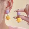 Dopamine Floral Shell Earrings: Colorful, Unique, Exaggerated Drops for Women - Perfect Spring Accessory.