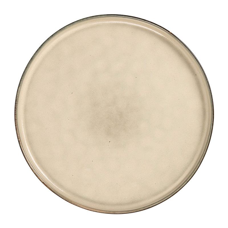 Plate Creative Water Corrugated Ceramic Plate Household Tableware Round Large Plate Vegetable Plate Salad Plate Restaurant Steak Western Plate