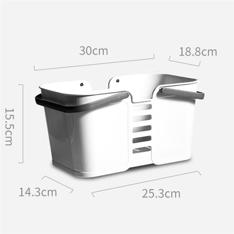 M-Modern-Shower Basket Tote Plastic Storage Basket With Handles Pool Beach Basket
