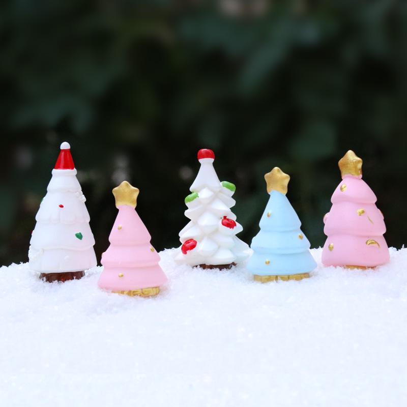 Handmade Mini Christmas Tree DIY Landscape Ornaments for Desktop